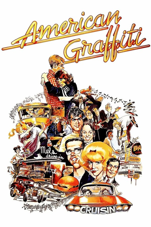 Постер: Американские граффити (1973)